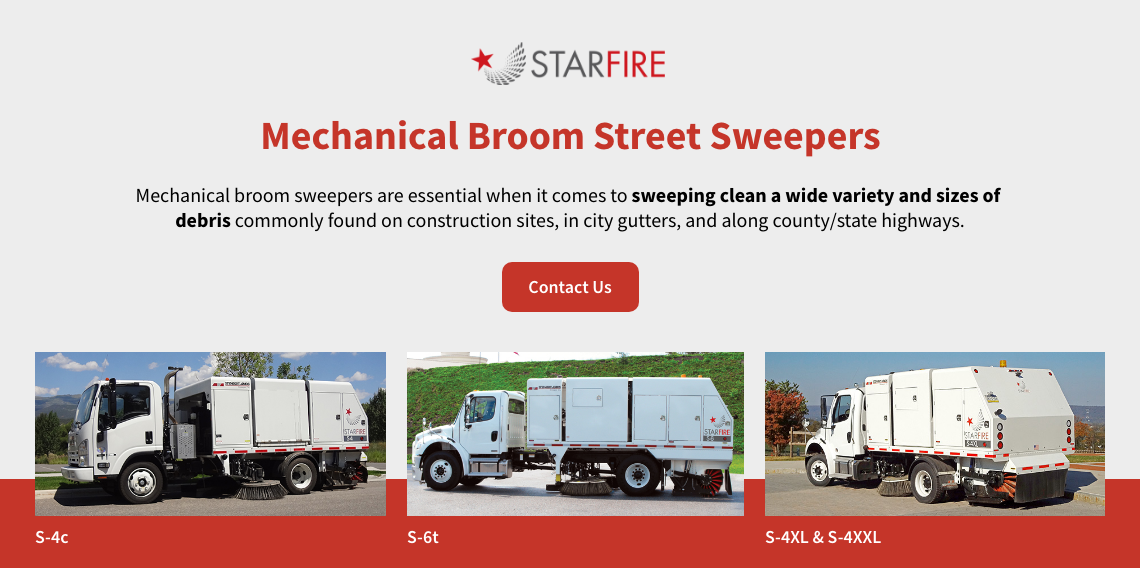 street sweeper broom trucks