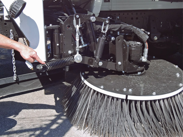 Stewart Amos Spring-Balanced street sweeper brooms